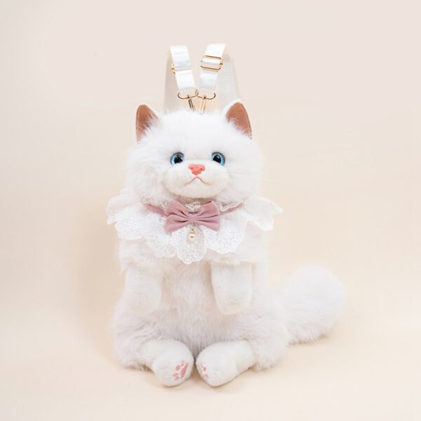Snowy Princess Kitty Plush Backpack